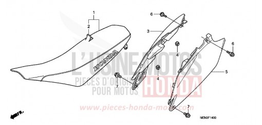 SIEGE/COUVERCLE LATERAL CRF450RB de 2011